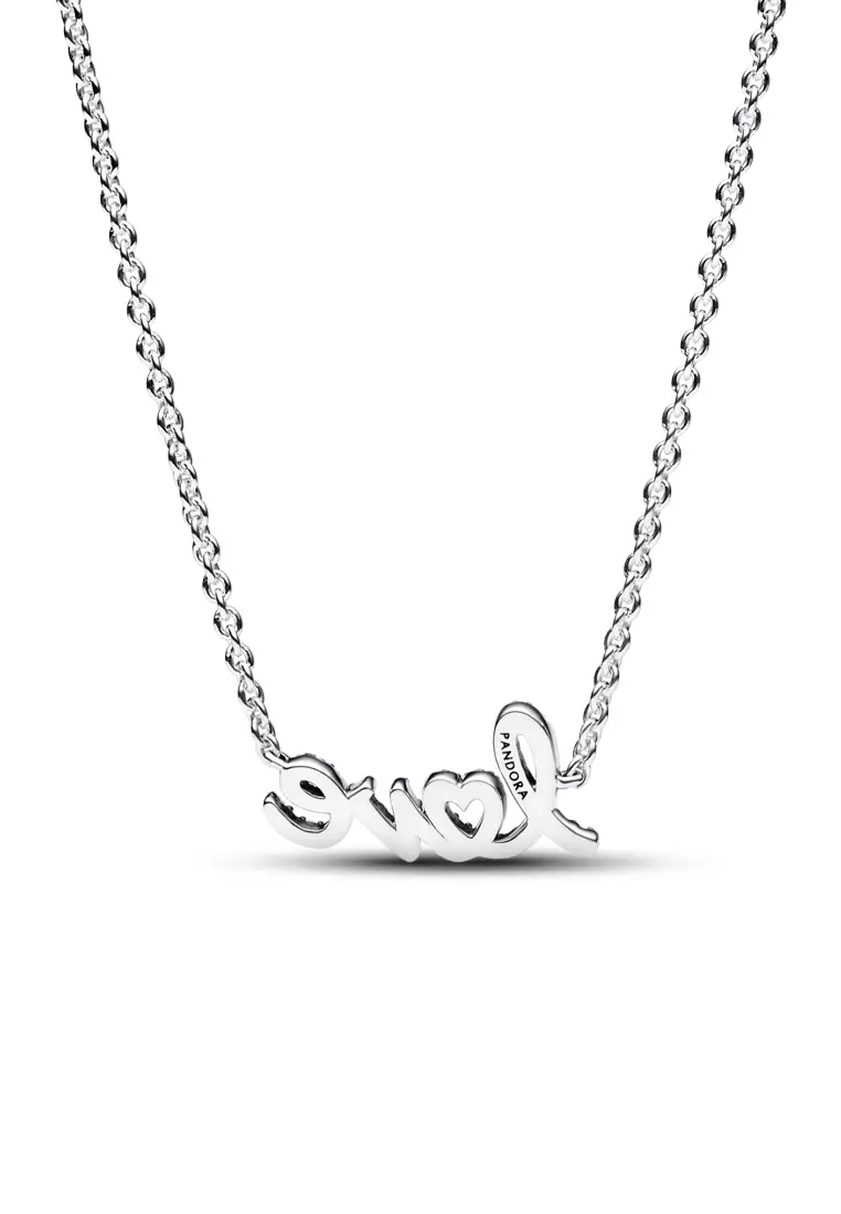 Pandora Sparkling Handwritten Love Collier Necklace (45cm)