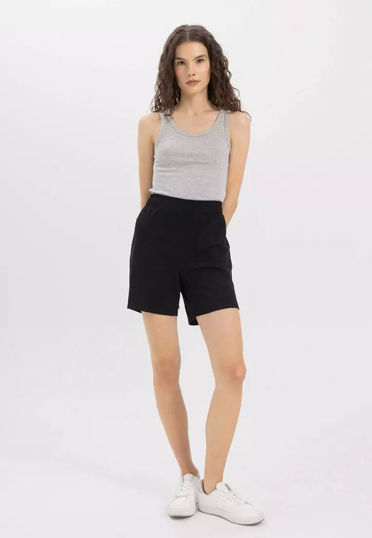 Slim Fit Slim Fit U Neck Basic Plain Ribbed Undershirt C9826Axns