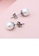 Glamorousky white Simple and Fashion Geometric 10mm Imitation Pearl 316L Stainless Steel Stud Earrings 162F1AC307F80CGS_3