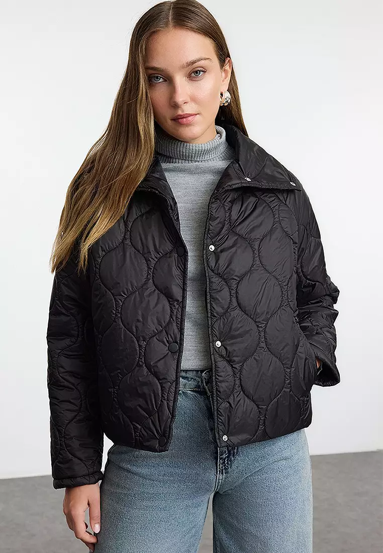 Trendyol Water Repellent Belted Quilted Coat