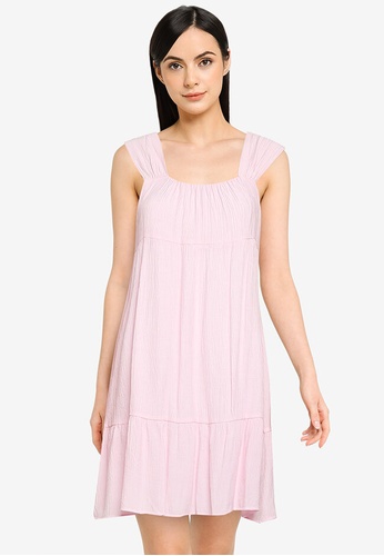 Mango Textured Ruffled Dress | ZALORA Philippines