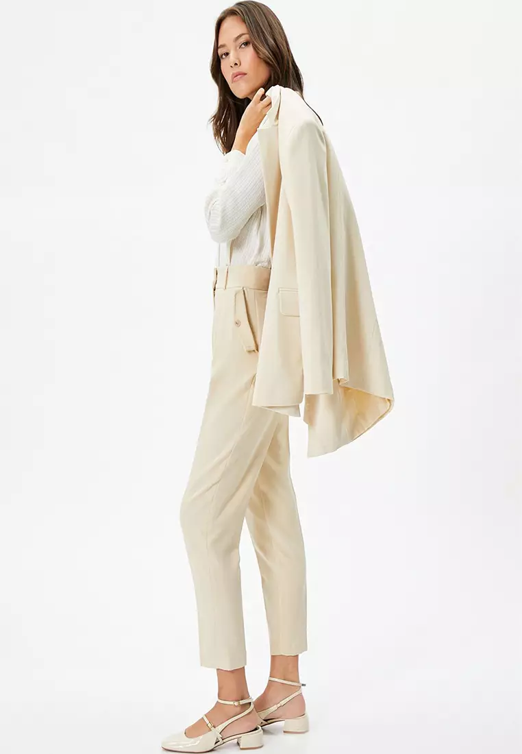 Cigarette Fabric Trousers