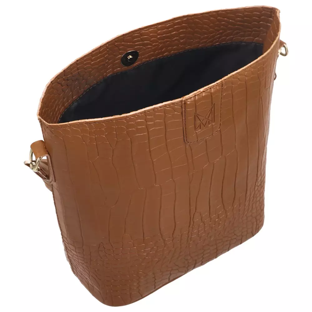 MAYONETTE Eunji Croco Shoulder Bag - Tas Selempang Wanita Terbaru 2021 - Brown