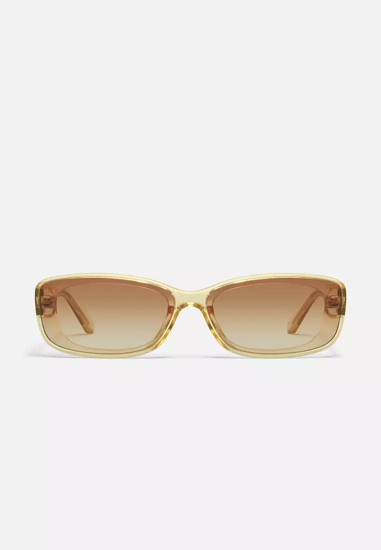 QUAY Vibe Check Sunglasses - Daffodil/Sepia