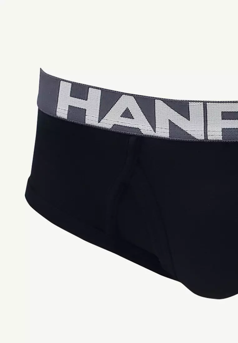 Premium Ribbed Cotton Hipster Men's  Briefs w/ Fly Opening Braxton - Asstd (3in1 Pack)