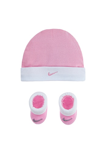 Nike pink Nike Unisex Newborn's Seasonal Hat & Bootie Set (0 - 6 Months) - Pink E99C6KAC1DCE72GS_1