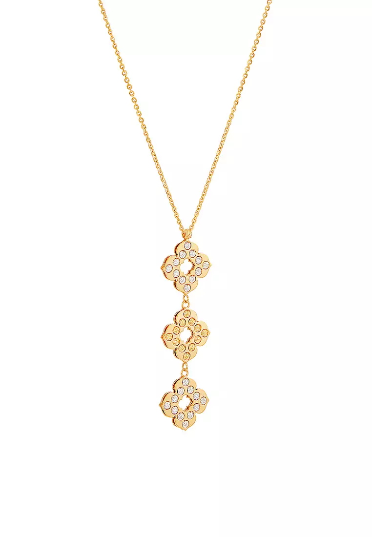 HABIB Oro Italia 916 Yellow and White Gold Necklace GC32201024(YW)-BI (22K Gold)