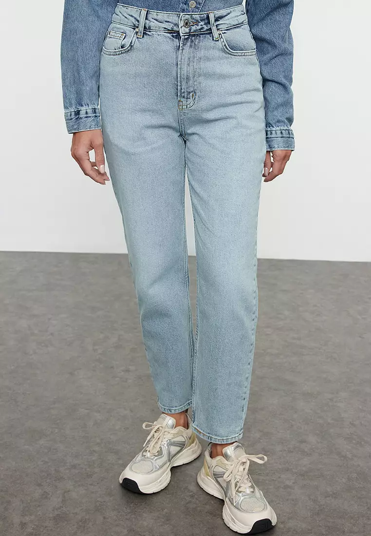 Buy Trendyol High Waist Mom Jeans 2025 Online ZALORA Philippines