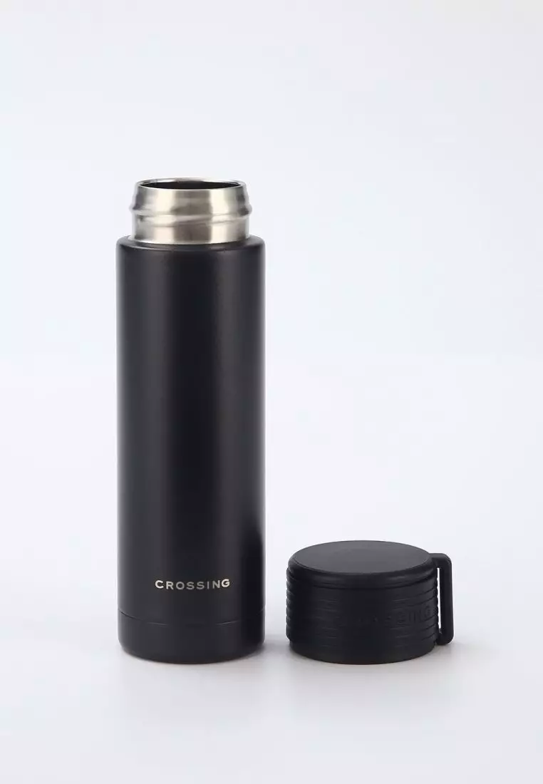 Crossing Compact Slim Insulated S/S Bottle 180ml - Black