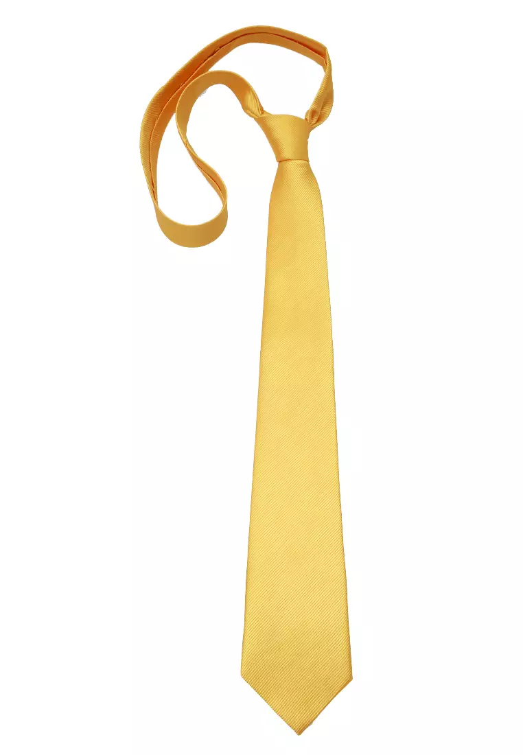 Stranger Dasi Pria Polos Plain Tie Man Neckwear Aksesoris Fashion Material Polyester ORIGINAL - Yellow