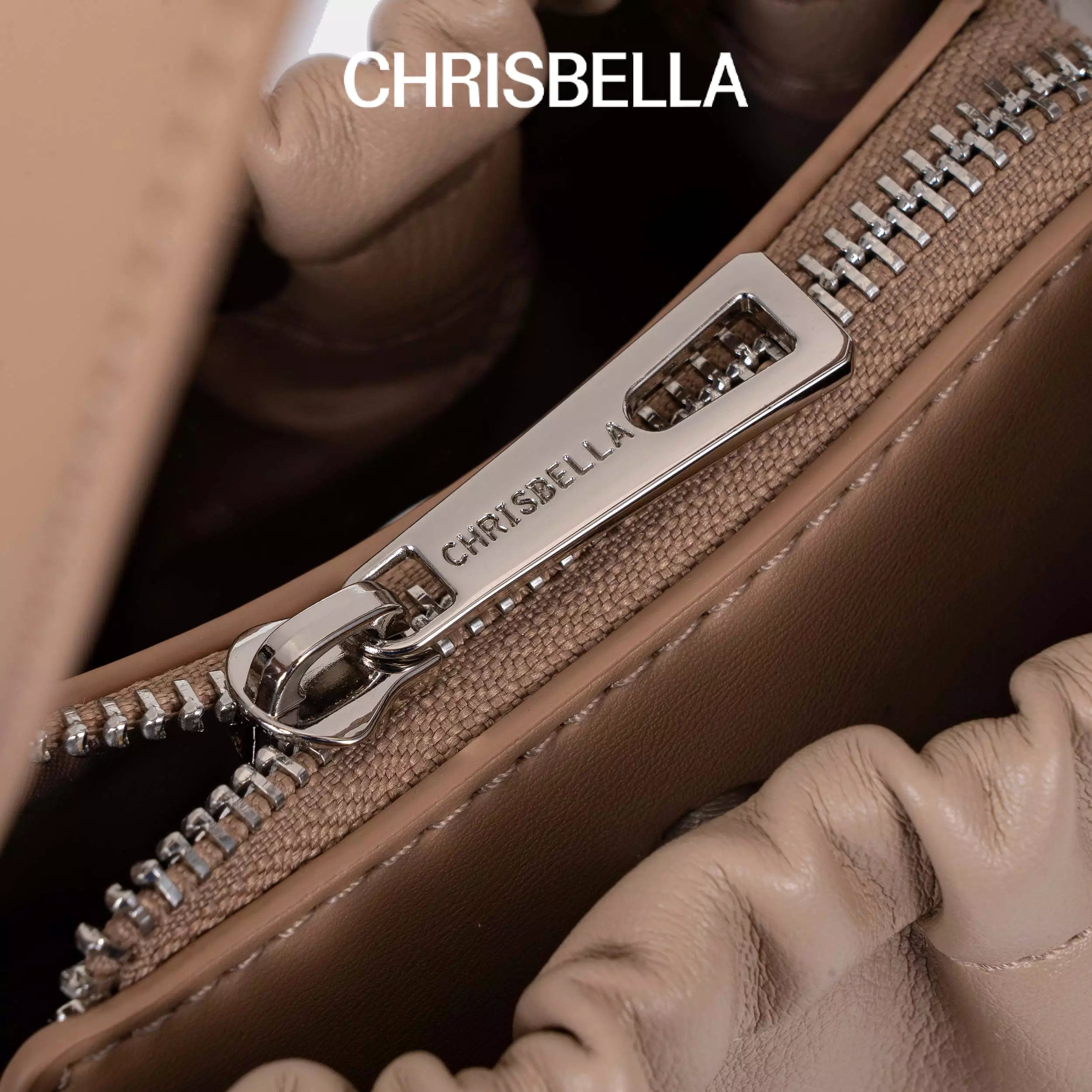 CHRISBELLA BELLE CLOUD BAG - BEIGE