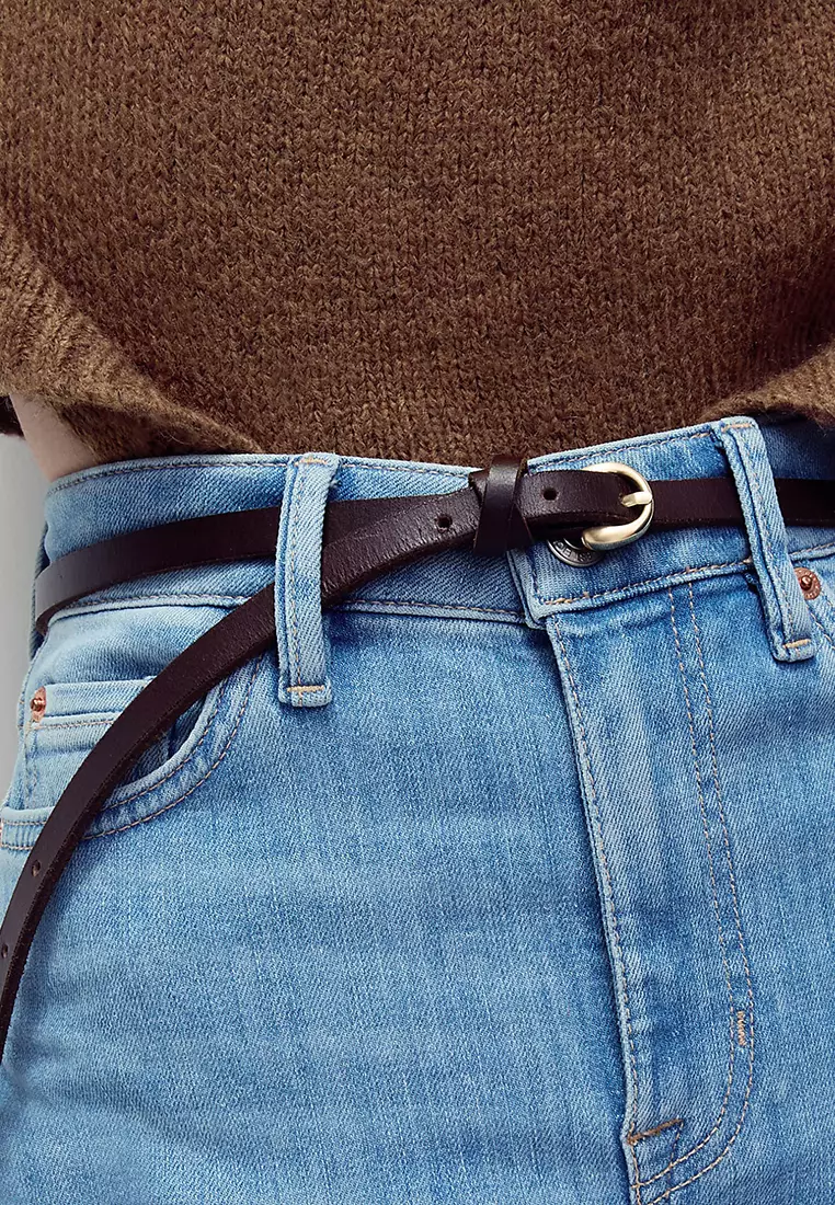 High Waisted Crease Front Slim Flare Jeans