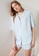 Trendyol blue Short Sleeve Pyjama Set AE7DFAA60D982AGS_4