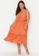 Trendyol orange Plus Size Ruffled Woven Dress 4B07DAAEE5E49EGS_4
