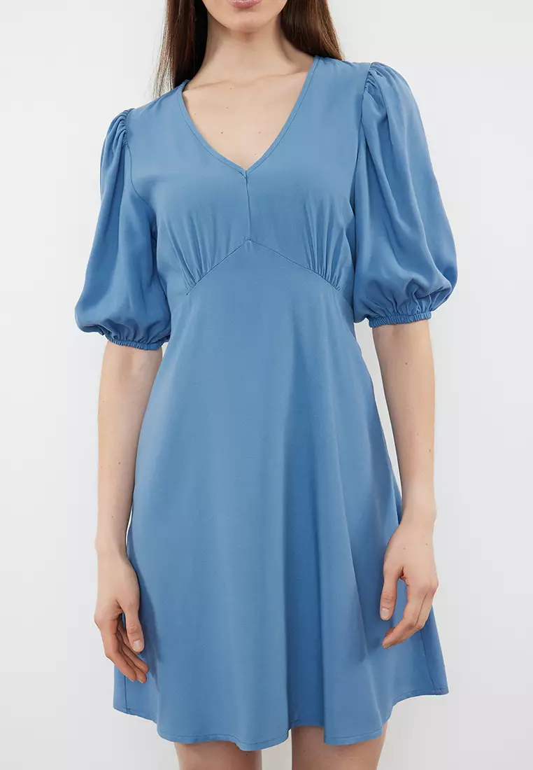 Puff Sleeve Mini Dress