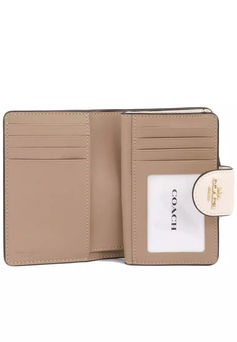 Coach Medium Corner Zip Wallet In Signature Canvas With Nostalgic Ditsy Print hotsell