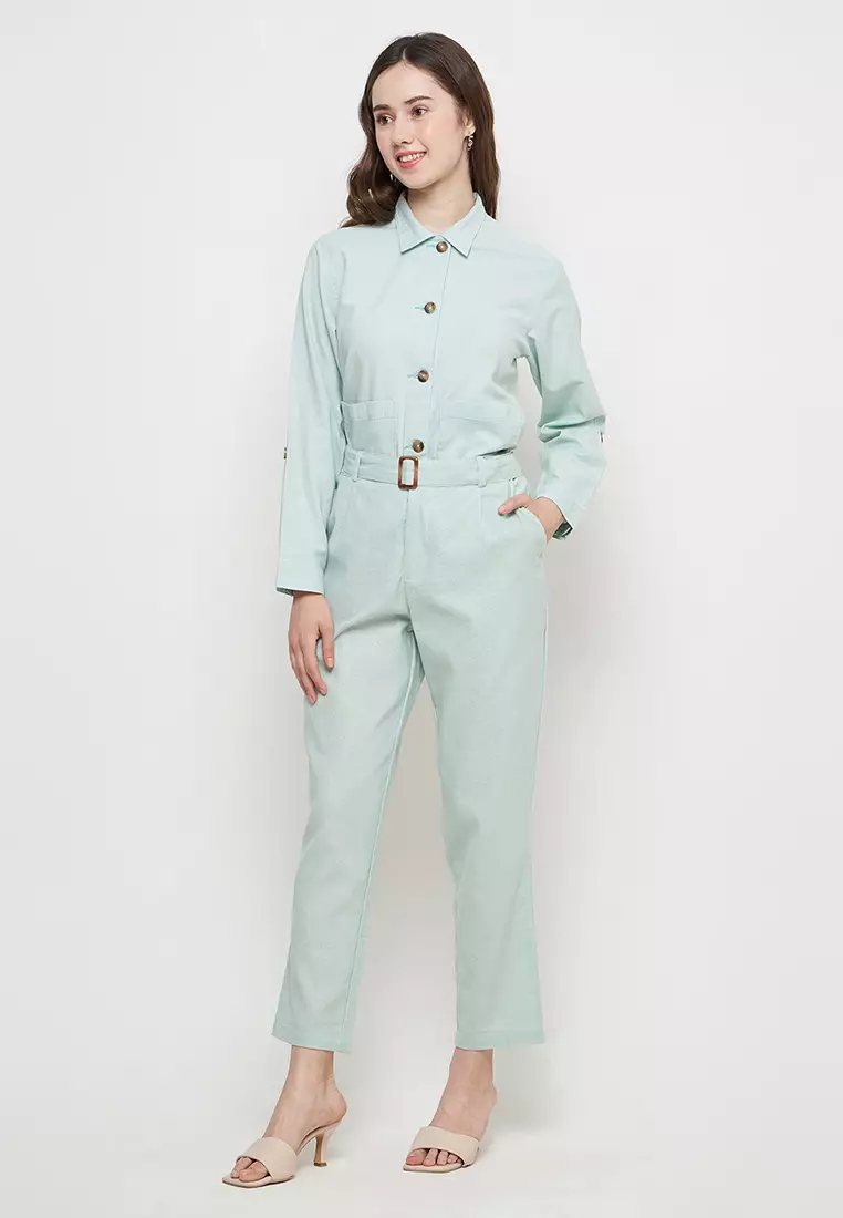 Serena Soft Green Straight Pants 3506 (G.3506)