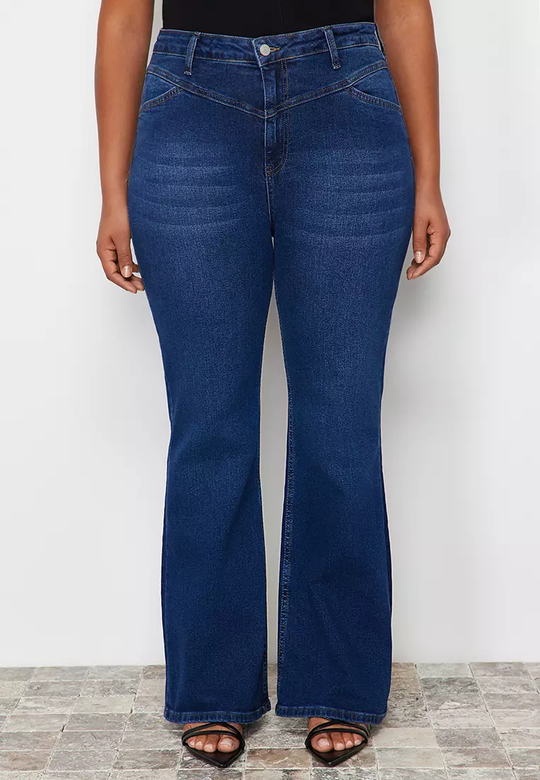 High Waist Flared Denim Jeans