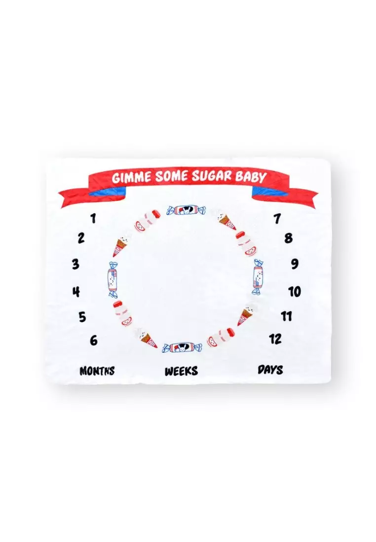 The Wee Bean Fleece Milestone Photography Blanket Hong Kong Snacks