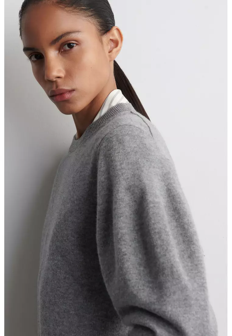 BALLOON-SLEEVE MERINO WOOL JUMPER