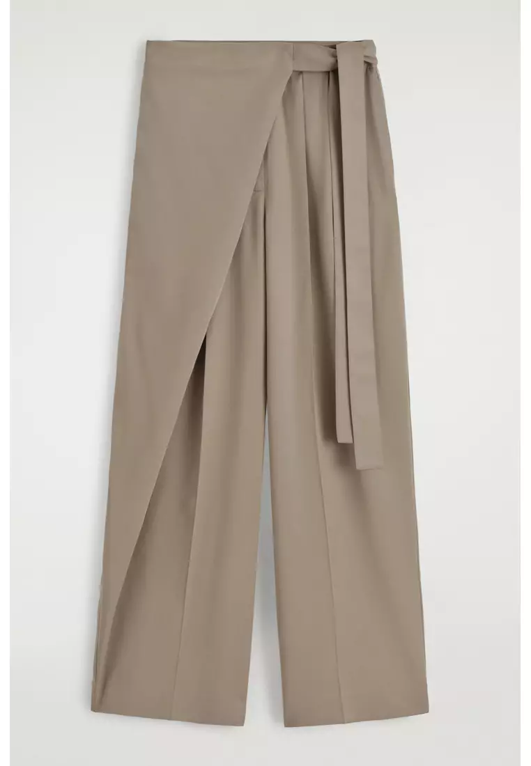 FLUID WRAP-FRONT TROUSERS