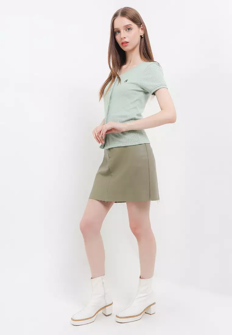 Danylyn Vneck Buttoned Tee