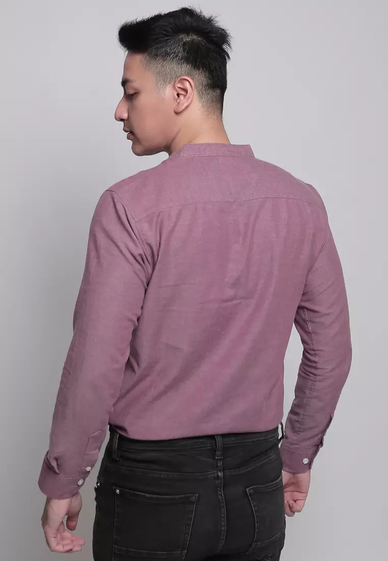 Maroon Oxford Shanghai Shirt