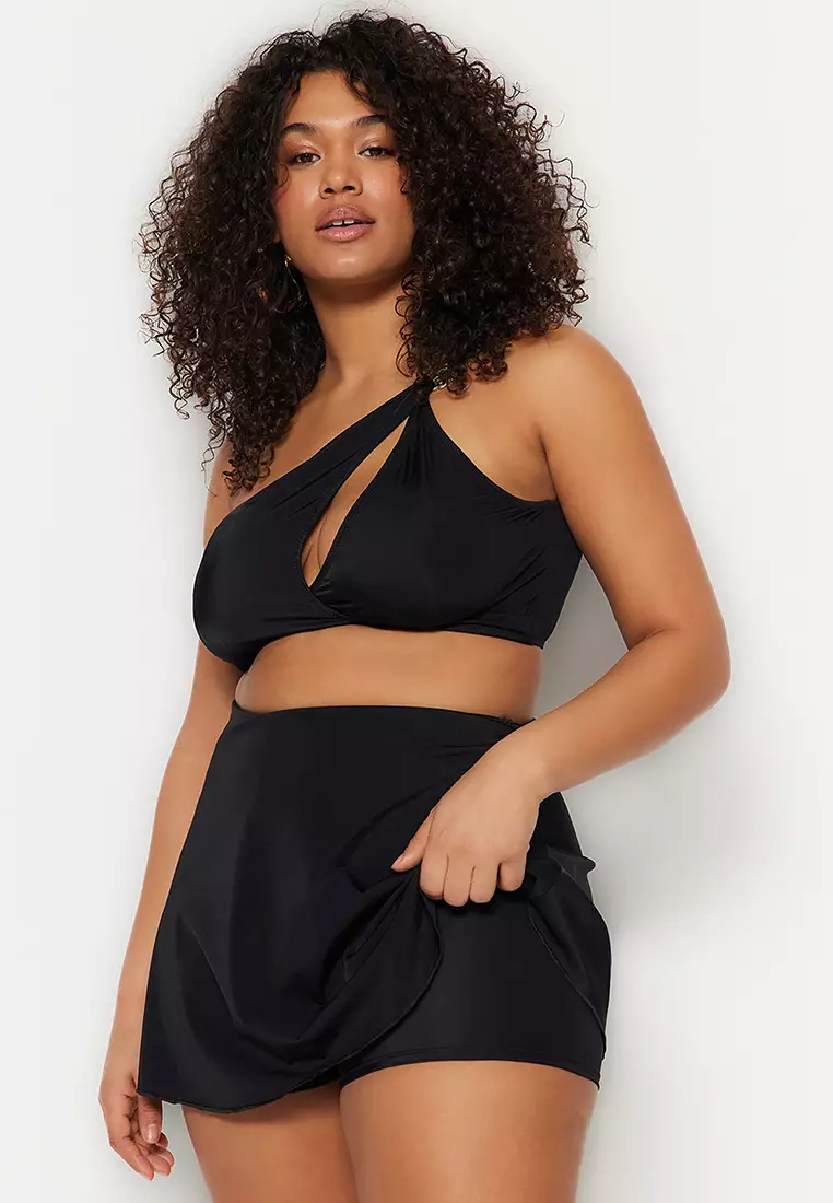 Plus Size Basic Skort