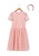 LC Waikiki pink Printed Girl's Dress and Headband A2603KA57470DCGS_1