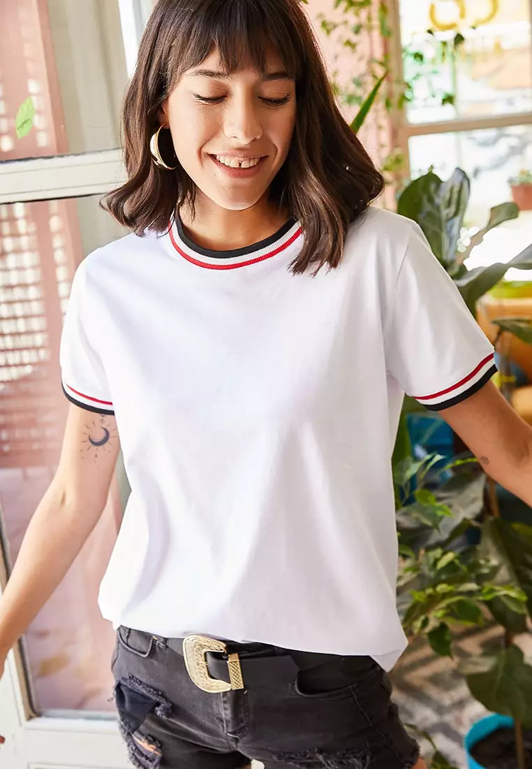 Stripes Detailed T-Shirt