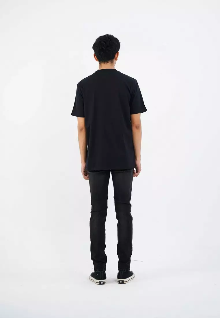 3Second Men's T-Shirt Short Sleeve Regular Fit Cotton Logo Script Barley OL-C630125