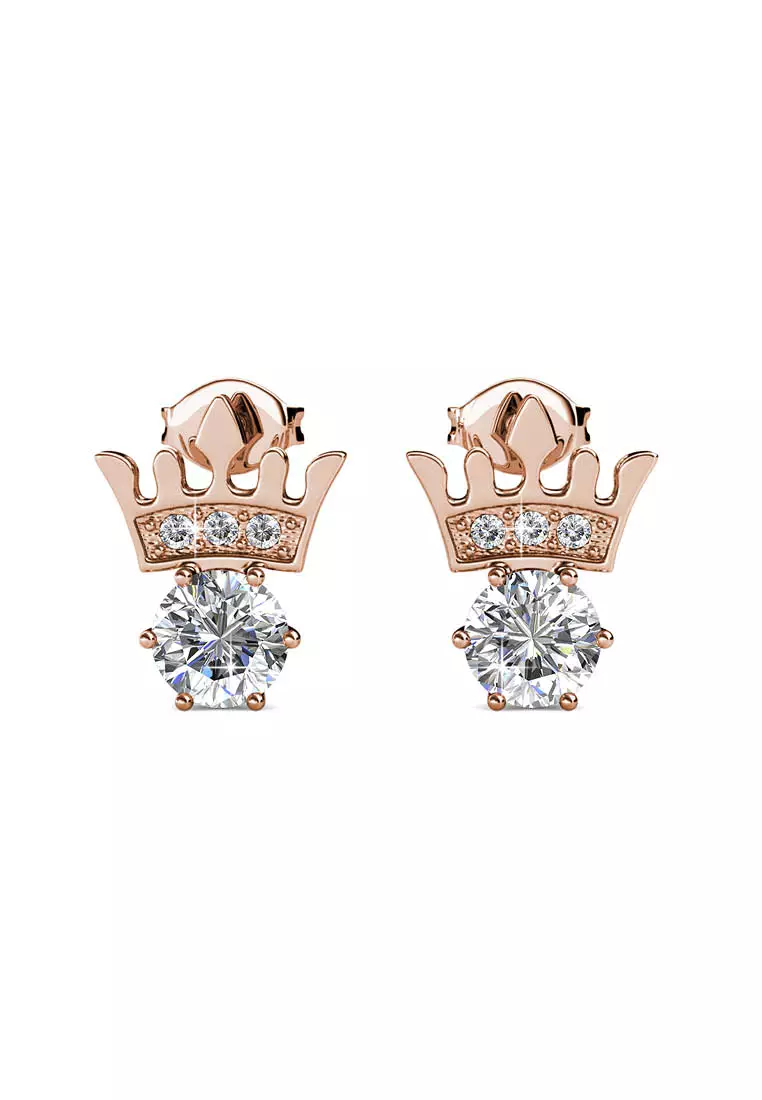 Crown Jewel Rose Gold - Anting Crystal by Her Jewellery