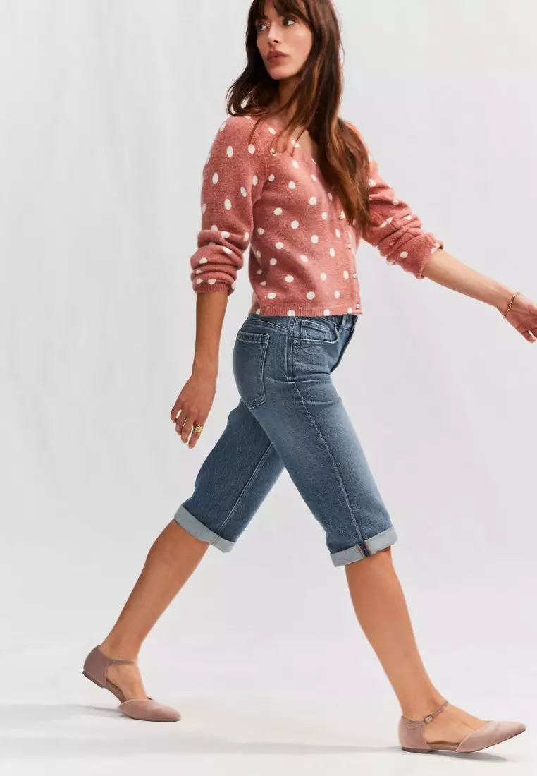 Knee Length Bermuda Denim Shorts