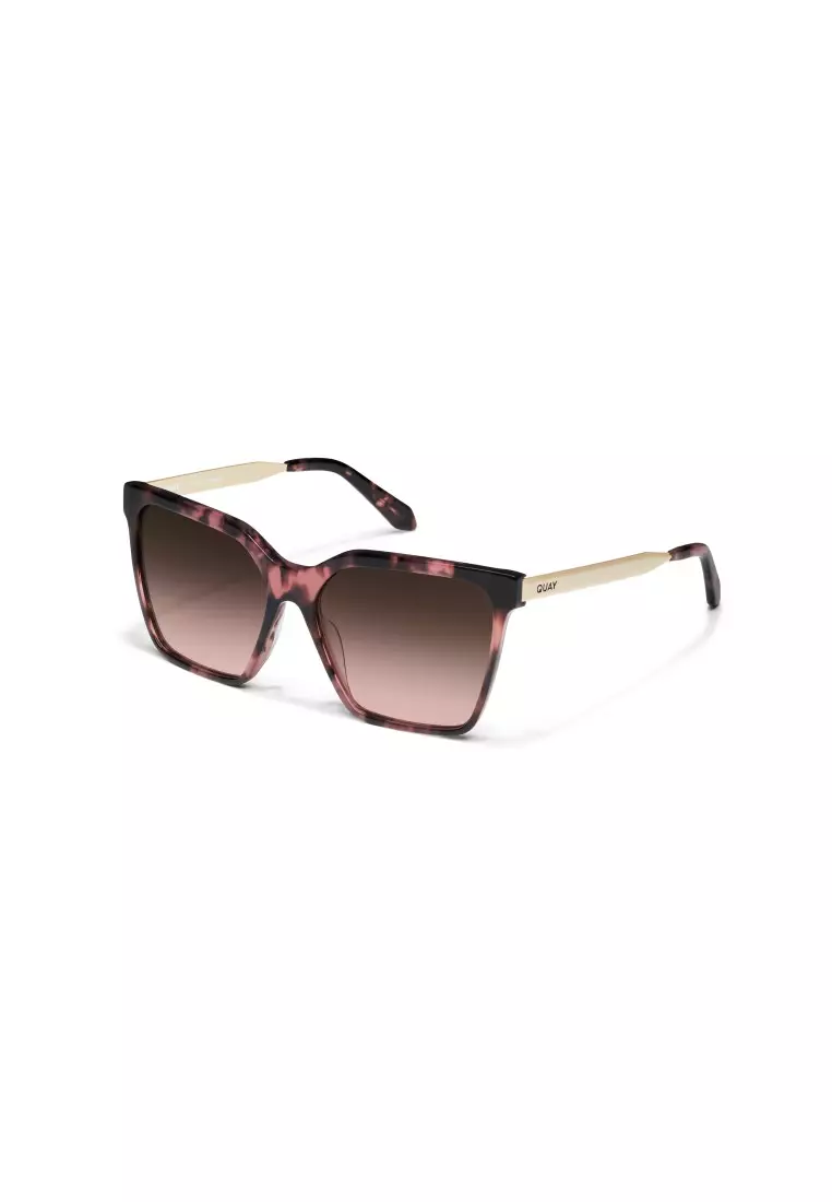 QUAY Level Up Remixed Sunglasses - Rose Tort/Brown Rose