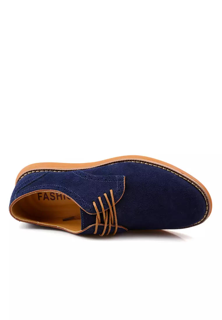 Mens blue suede 2025 casual shoes