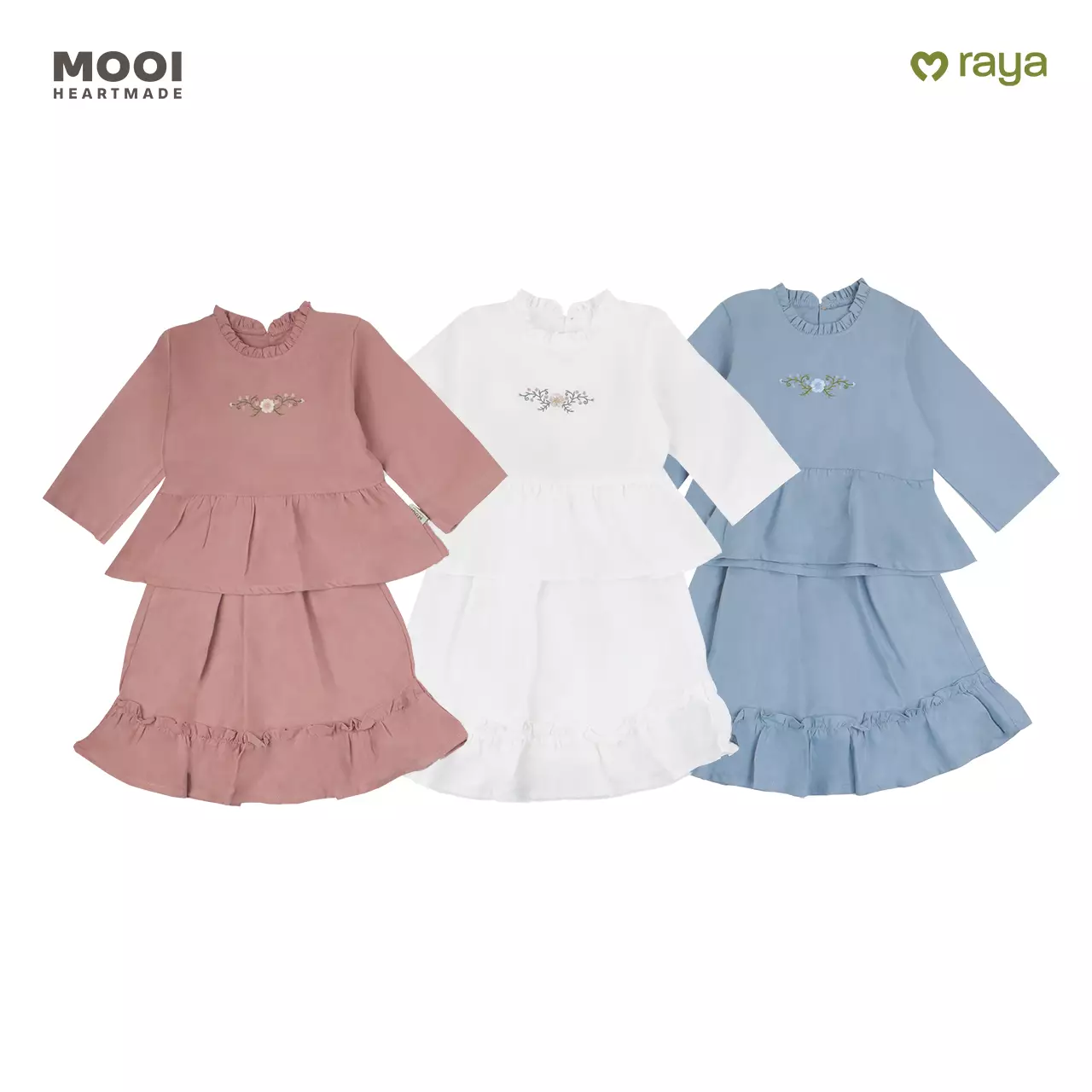 Mooi Setelan Anak Perempuan Raya Collection Ghina Tunik Set V1 - Clary Sage