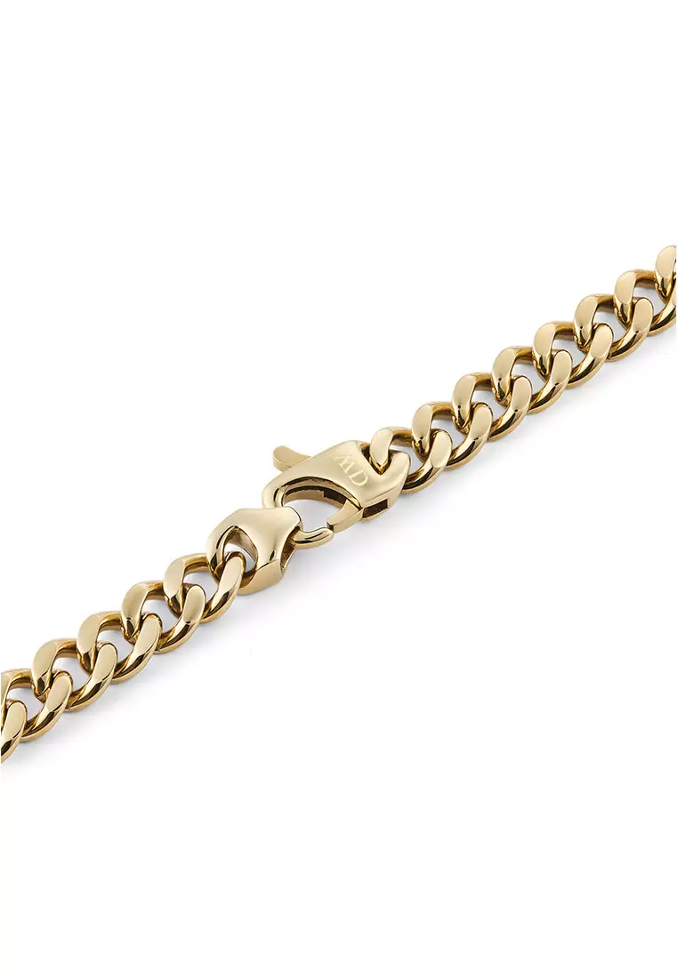 Ellipse Cuban Chain Necklace Gold Unisex Necklace for women and men stainless steel crystal Necklace DW Official Authentic Original kalung perempuan lelaki DW