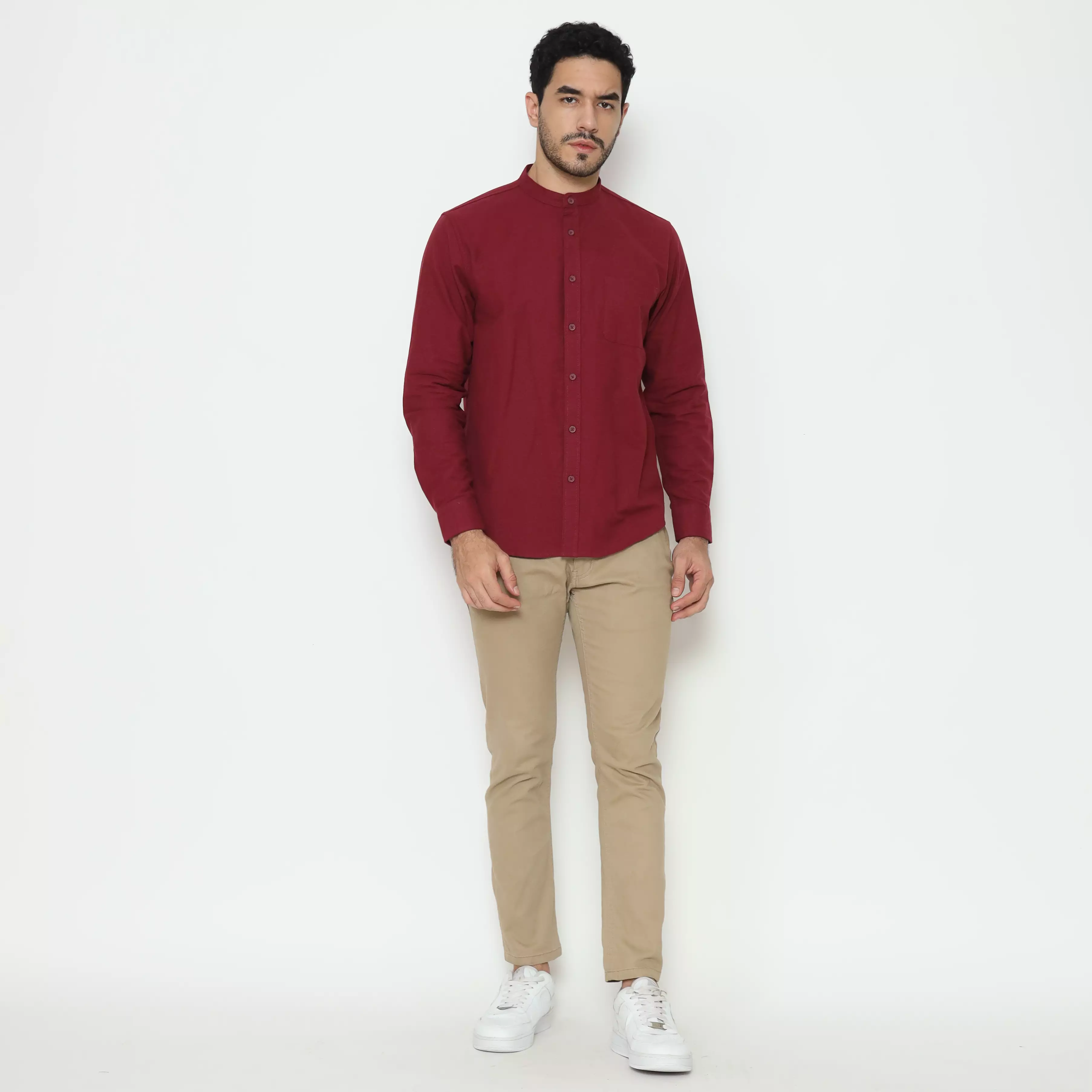 AMK Kemeja Pria  Lengan Panjang SHG Ringga L/S Maroon