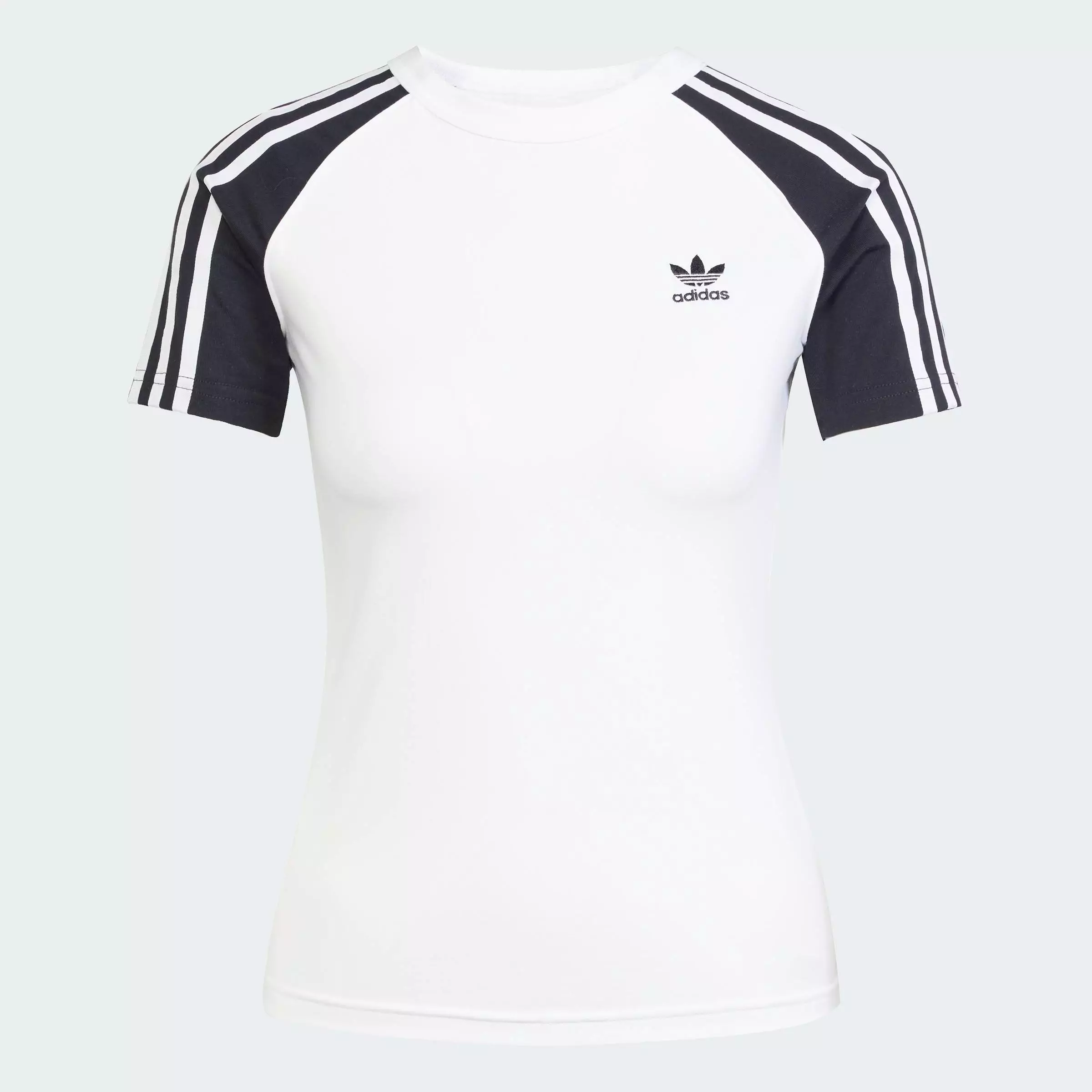 ★adidas★ ADICOLOR 3-STRIPES RAGLAN SLIM T-SHIRT Shop adidas Adicolor 3-Stripes Raglan Slim T-Shirt JD0833