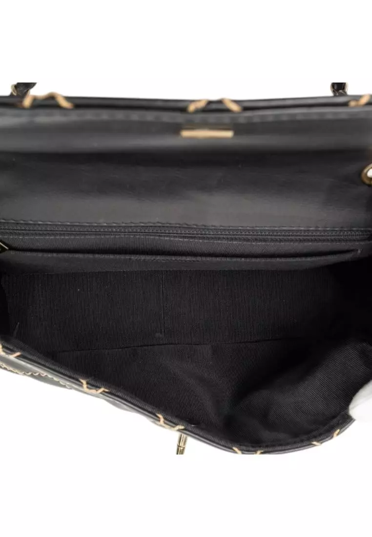 Pre-Loved Chanel Jumbo Cc Quilted Lambskin Wild Stitch Flap