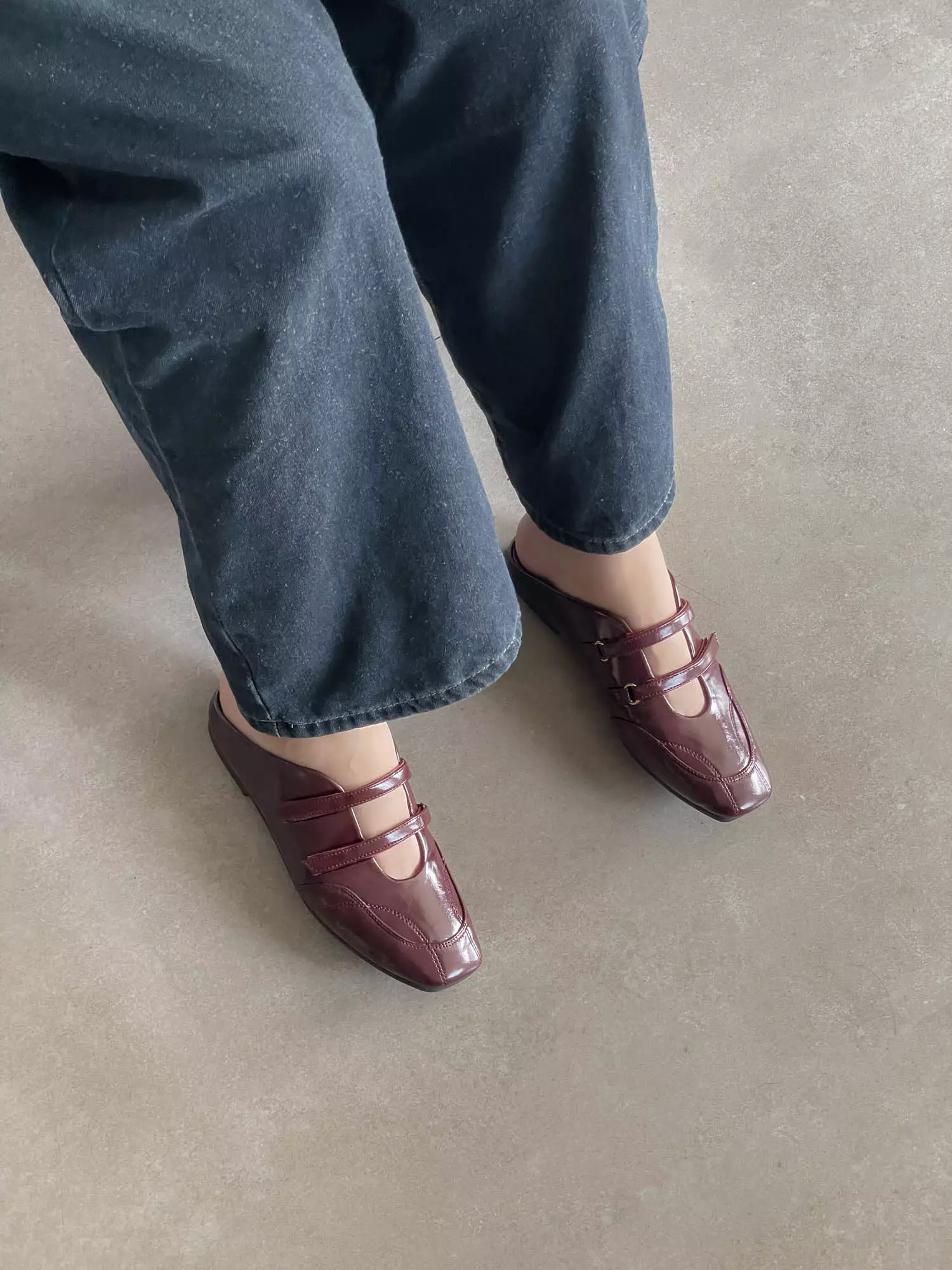 Blow Nara Mary Jane Flats Mules Wanita MINNIK 0023