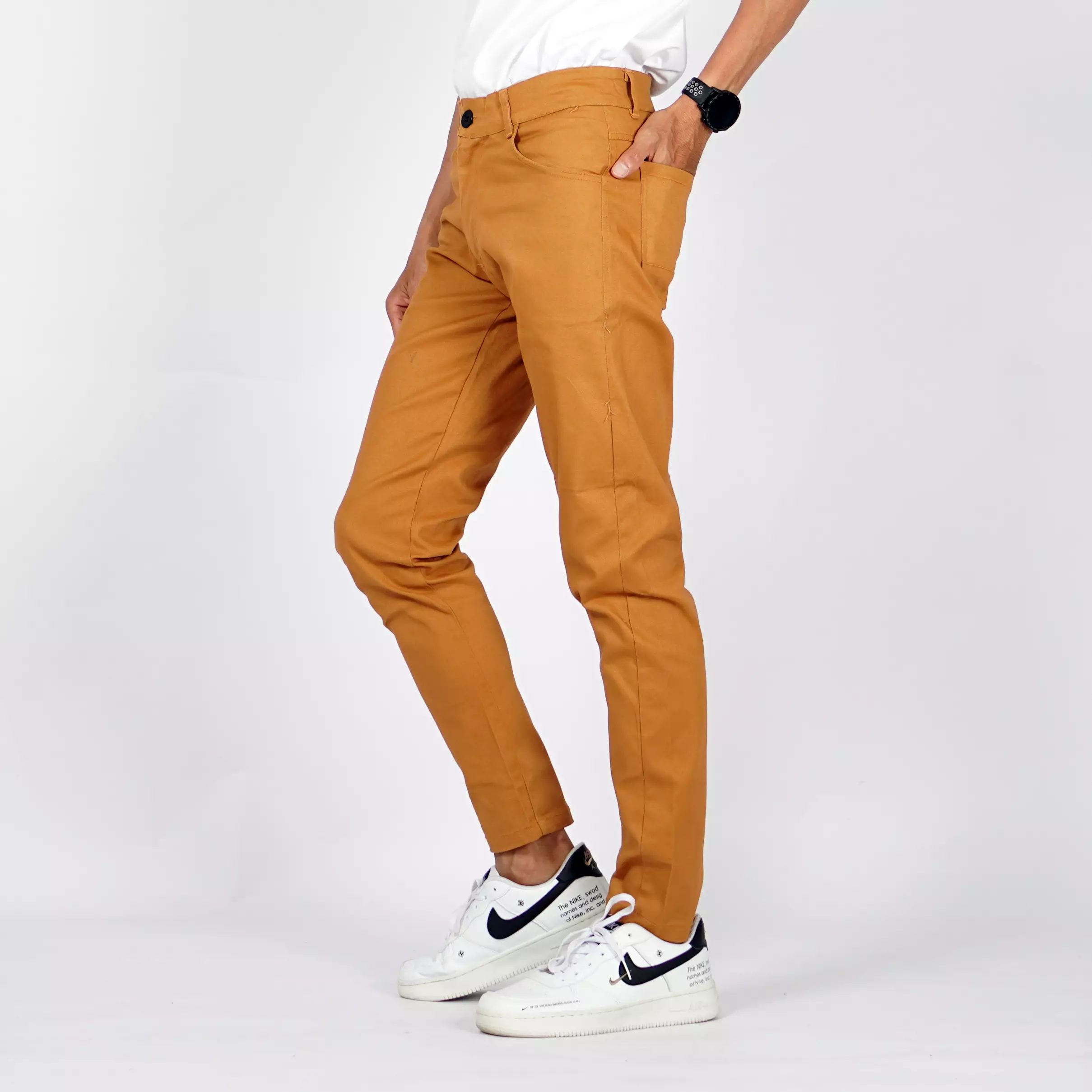  Jay Celana Chino Slimti Pria Celana Panjang Pria - MUSTARD