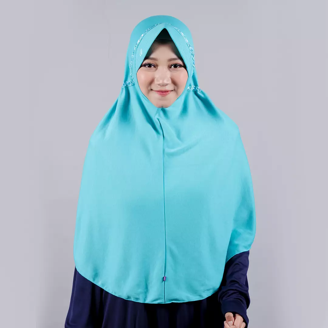 RABBANI - Kerudung Sekolah Instan Hemy KAA S - Blue Grass