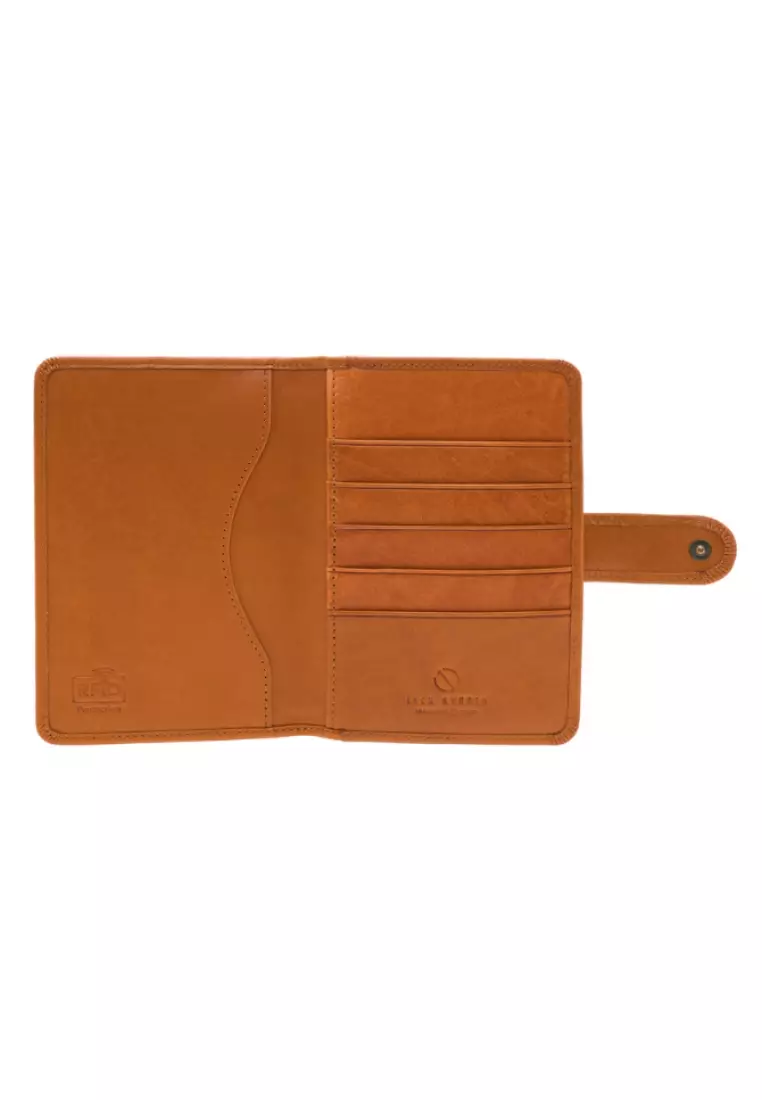 Vegetable Tanned Leather RFID 5 Cards Passport Cover JWC 31055