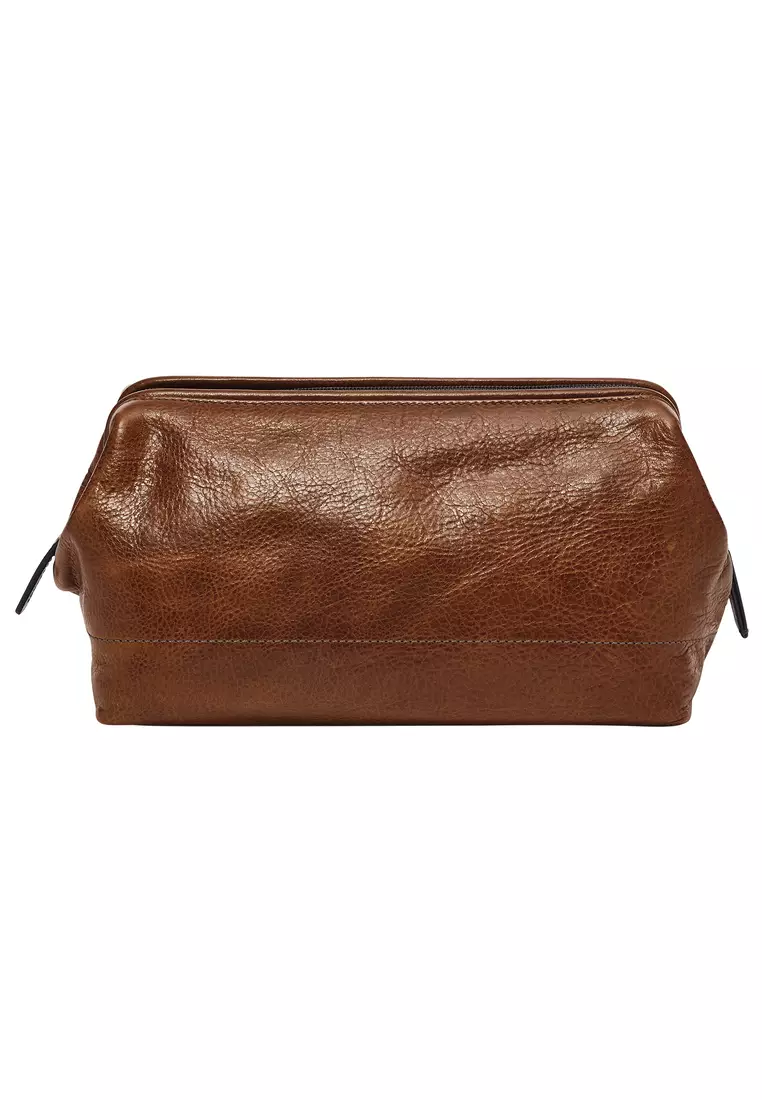 Buy Fossil Fossil Male s Travel brown Leather Shave Kit MLG0724222