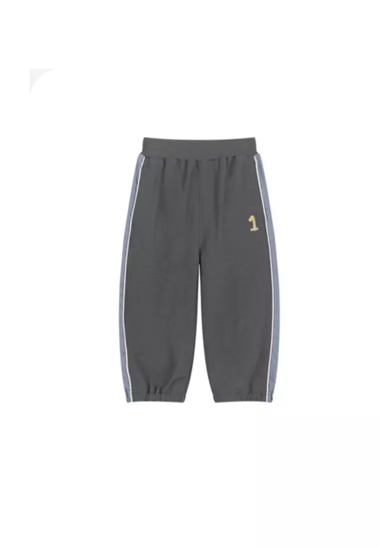 男小童针织长裤子复古运动透气防蚊裤