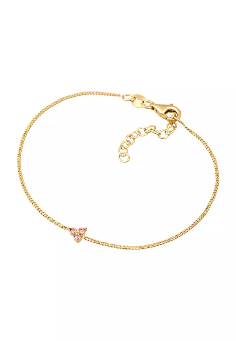 Gelang Perhiasan Perak 925 Wanita Elegant Rose Gold Plated Embellished with Crystal by Swarovski®