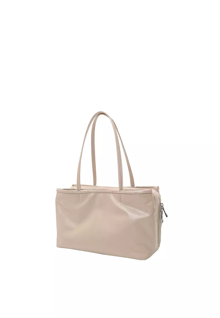 TONA East-West Boston Shoulder Tote Bag II - Milkshake Latte