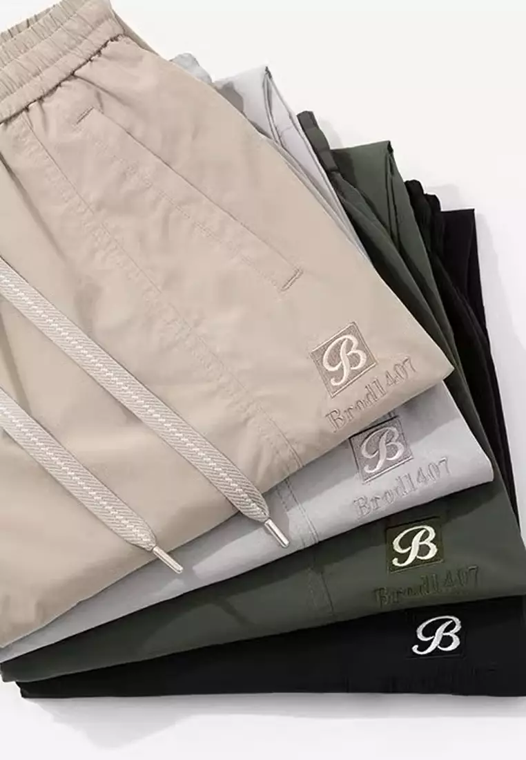 抽繩休閒束腳褲