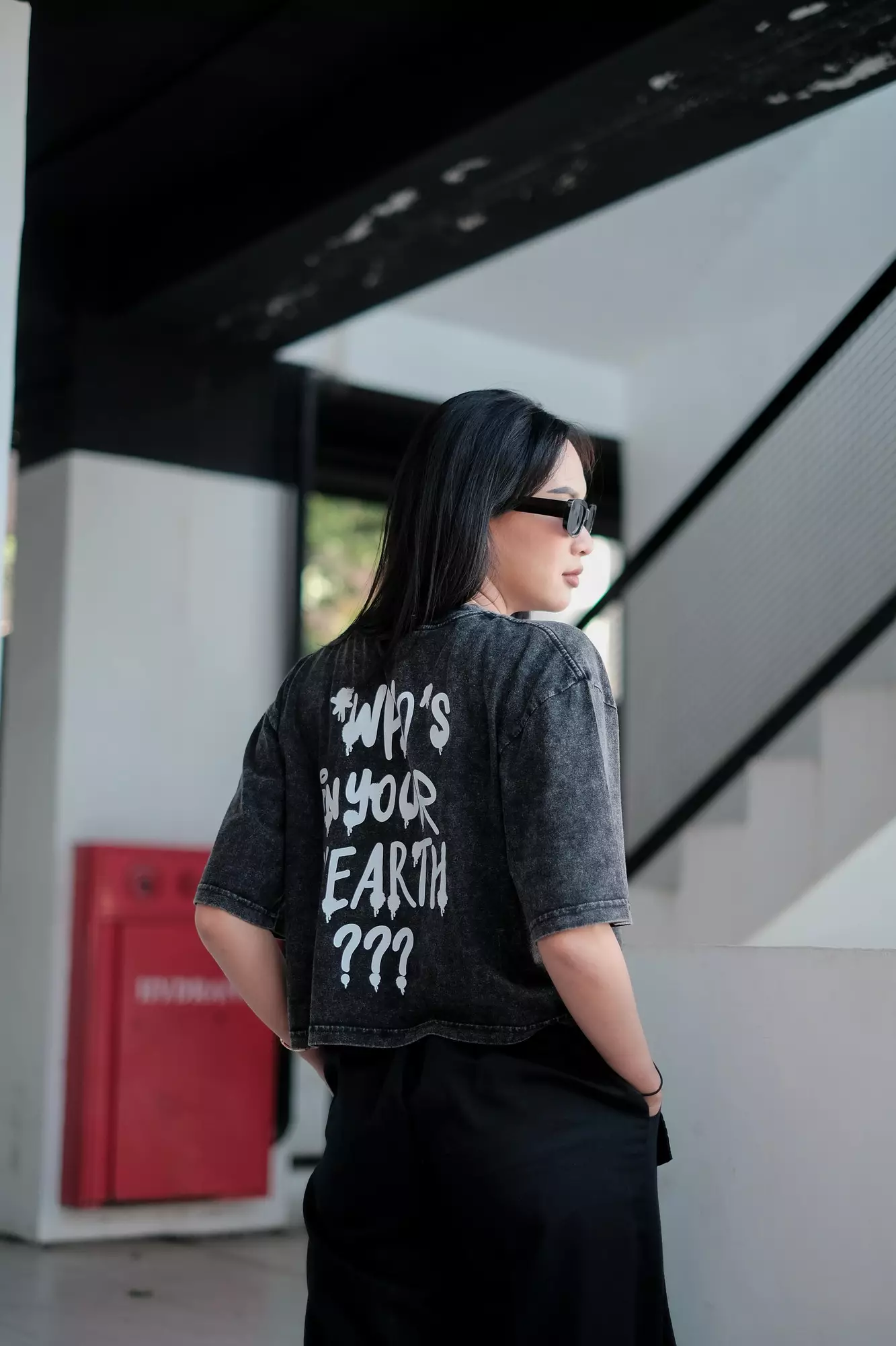 OOTDSUPPLY Croptee Oversized Who's Marbling | Croptee Oversize Wanita